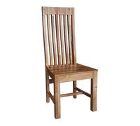 Buttercup Farm Geneva Long Back Solid Seat Chair (Set Of 2) - Mango Wood - Light Finish