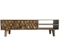 Buttercup Farm Geometric Tv Unit - Mango Wood - L35 X W140 X H42 Cm - Mango Light Finish