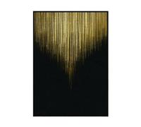 Buttercup Farm Golden Rain Foiled Framed Wall Art - Canvas/polyester/pine - L4 X W100 X H140 Cm - Black/gold
