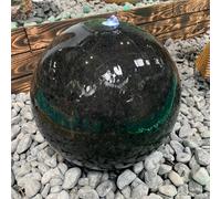 Buttercup Farm Granite Polished Sphere Water Feature - Mains Powered - Natural Stone - L40 X W40 X H40 Cm - Black
