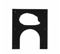 Buttercup Farm Hedgehog Hole Plate - Polyethylene/Plastic - W23 x H26 cm in Black Buttercup Farm Black