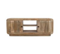 Buttercup Farm Hudson Carved 2 Doors Tv Cabinet - Mango Wood - L40 X W145 X H55 Cm