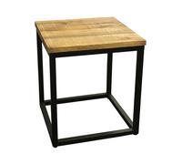 Buttercup Farm Industrial Side Table - Sawn Finish - Mango Wood/iron - L45 X W45 X H50 Cm - Pp Sawn Finish