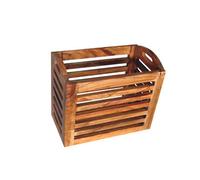 Buttercup Farm Jaipur Small Basket - Sheesham Wood - L25 X W41 X H35 Cm - Honey Dark Finish