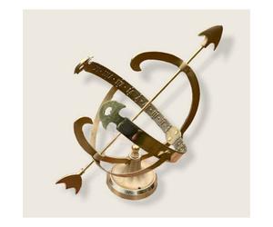 Buttercup Farm Large Brass Armillary Garden Ornament - 16 Inch