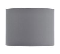 Buttercup Farm Lined Drum Lampshade - Fabric/polyester/cotton Frame - L35.5 X W35.5 X H26 Cm - Grey/silver