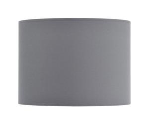 Buttercup Farm Lined Drum Lampshade - Fabric/polyester/cotton Frame - L35.5 X W35.5 X H26 Cm - Grey/silver