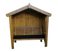 Buttercup Farm Luxury Piped Waterproof Seat Pads - Double Black Cushion - Outdoor Cushion For Garden Furniture