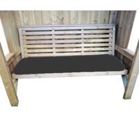Buttercup Farm Luxury Piped Waterproof Seat Pads - Double Grey Cushion - Outdoor Cushion For Garden Furniture