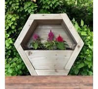 Buttercup Farm Medium Hanging Wooden Hexagon Wall Planter - L16 X W44 X H38 Cm - Fully Assembled