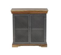 Buttercup Farm Metropolis Industrial Sideboard - Metal/acacia Solid Wood - L45 X W85 X H85 Cm