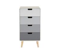 Buttercup Farm Milo Four Drawer Cabinet - Wood - L48 X W38 X H89 Cm - White/grey