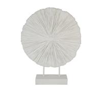 Buttercup Farm Orbis Textured Sculpture On Stand - Polyresin - L12 X W46 X H58 Cm - White