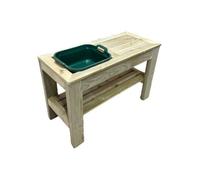 Buttercup Farm Outdoor Play Kitchen Sink & Worktop for Imagination Play in Brown Buttercup Farm Brown