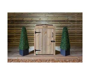 Buttercup Farm Paythorne Dustbin Store Single - Timber - L64 x W63 x H88 cm in Brown Buttercup Farm Brown