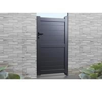 Buttercup Farm Pedestrian Gate 900x1800mm Grey - Horizontal Solid Infill and Flat Top