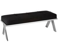 Buttercup Farm Piermount Bench - Metal/wood/textile - L45 X W120 X H46 Cm - Black/silver