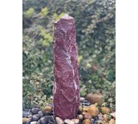 Buttercup Farm Plum Red Monolith Water Feature - Chunky Bordo - 70-80Cm H X 25-30Cm Base