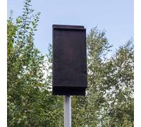 Buttercup Farm Pole Mounted Large Colony Single Box - No Pole - Plywood/ceramic - L13 X W34 X H78 Cm