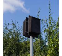 Buttercup Farm Pole Mounted Roost Maternity Double Box With 6M Pole - Plywood/ceramic - L13 X W26 X H49 Cm