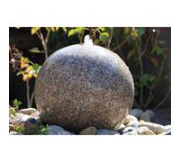 Buttercup Farm Polished Pinky Granite Sphere - Drilled Garden Water Feature With Pump, Light, Reservoir And Grid - 60Cm Dia