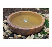 Buttercup Farm Rainbow Sandstone Babbling Bowl Water Feature With Pump, Light, Reservoir And Grid - 60Cm Dia X 16Cm H