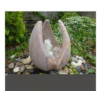 Buttercup Farm Rainbow Sandstone Babbling Lily Water Feature With Pump, Light, Reservoir And Grid - 36Cm Dia X 40Cm H