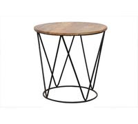 Buttercup Farm Ravi Side Large Table - Mango Wood/iron - L51 X W51 X H50 Cm - Light Finish