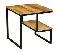 Buttercup Farm Ravi Side Table - Mango Light Finish - Mango Wood/iron - L50 X W50 X H50 Cm - Light Finish