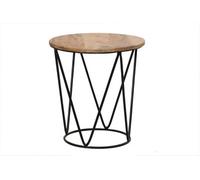 Buttercup Farm Ravi Side Table - Mango Wood/iron - L41 X W41 X H45 Cm - Light Finish