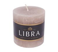 Buttercup Farm Rustica Pillar Candle - Paraffin Wax - L7 X W7 X H7 Cm - Taupe