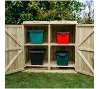 Buttercup Farm Shireburn 4 Box Store - Timber - Fits 4 x Boxes in Brown Buttercup Farm Brown