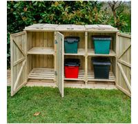 Buttercup Farm Shireburn 6 Box Store - Timber - Fits 6 x Boxes in Brown Buttercup Farm Brown