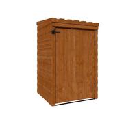 Buttercup Farm Single Single Bin Store 12mm Shed - L80.9 X W78.4 X H131.2 Cm - Solid Wood/softwood/pine - Burnt Orange