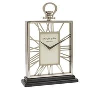 Buttercup Farm Skeletal Mantel Clock - Ss/aluminum - L10 X W30 X H43.5 Cm - Silver/black