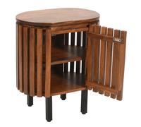 Buttercup Farm Slatted Bedside Table - Mango Wood - L35 X W50 X H58 Cm