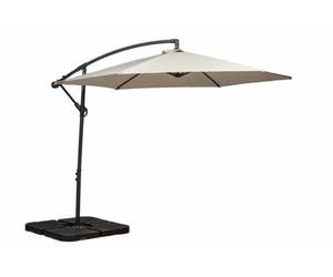 Buttercup Farm Standard Cantilever Over Hanging Parasol With Cross Stand - Steel/polyester - L300 X W300 X H255 Cm - Ivory