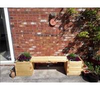 Buttercup Farm Suffolk Double Planter Bench - Wood - L180 X W40 X H40 Cm
