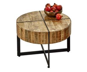 Buttercup Farm Surrey Coffee Table With Solid Mango Wood Top & Metal Legs - - L70 X W70 X H45 Cm