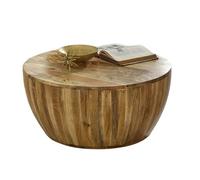 Buttercup Farm Surrey Drum Coffee Table - Solid Mango Wood - L80 X W80 X H35 Cm