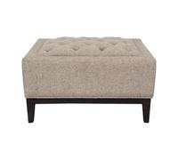 Buttercup Farm Theodore Buttoned Stool - Wood/foam/poly/metal - L61 X W81 X H48 Cm - Dark Taupe