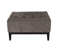 Buttercup Farm Theodore Buttoned Stool - Wood/foam/poly/metal - L61 X W81 X H48 Cm - Grey