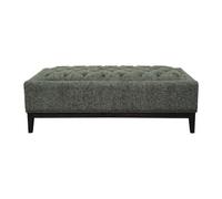 Buttercup Farm Theodore Buttoned Xl Ottoman - Wood/foam/poly/metal - L75 X W140 X H48 Cm - Forest Green