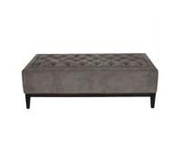 Buttercup Farm Theodore Buttoned Xl Ottoman - Wood/foam/poly/metal - L75 X W140 X H48 Cm - Grey