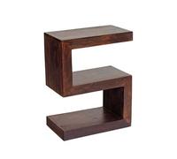 Buttercup Farm Toko Dark Mango S Shaped Display Unit - Solid Mango Wood - L30 X W45 X H60 Cm