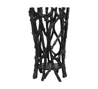 Buttercup Farm Twig Round Pillar Holder Large - Aluminium - L13 X W13 X H23 Cm - Raw Black