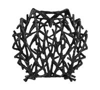 Buttercup Farm Twig Sculpture Disc Vase - Aluminium - L9 X W34 X H31 Cm - Raw Black