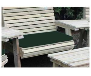 Buttercup Farm Waterproof Seat Pads - Double Green Cushion - Outdoor Cushion For Garden Furniture