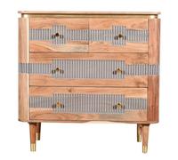 Buttercup Farm Wilton 4 Drawers Chest - Acacia Wood - L40 X W90 X H90 Cm