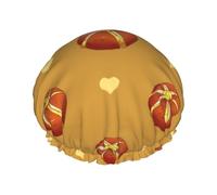 Buttered Bread Double layer Waterproof Shower Cap - With PEVA Lining Hair Protector Hat for Spa Care, Cleaning Supplies